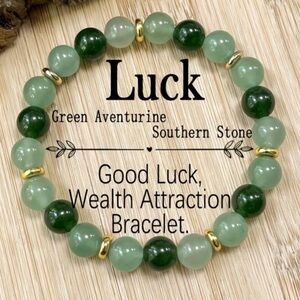 Green and Gold Aventurine Bead Bracelet